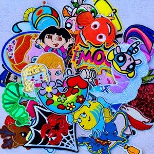 10 pack Children Iron on Patches RANDOM Cartoon Patches Cartoon Iron on …